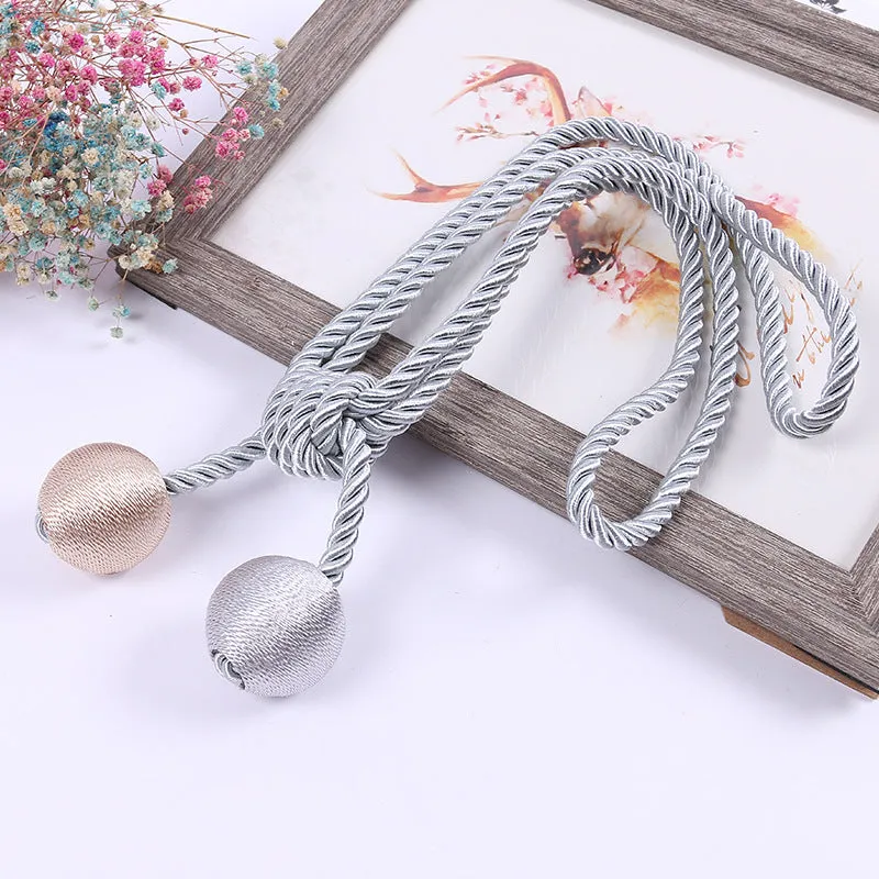 10 Colors Simple Curtain Buckle Pairs Beauty Blender Straps Rope Curtain Tassel