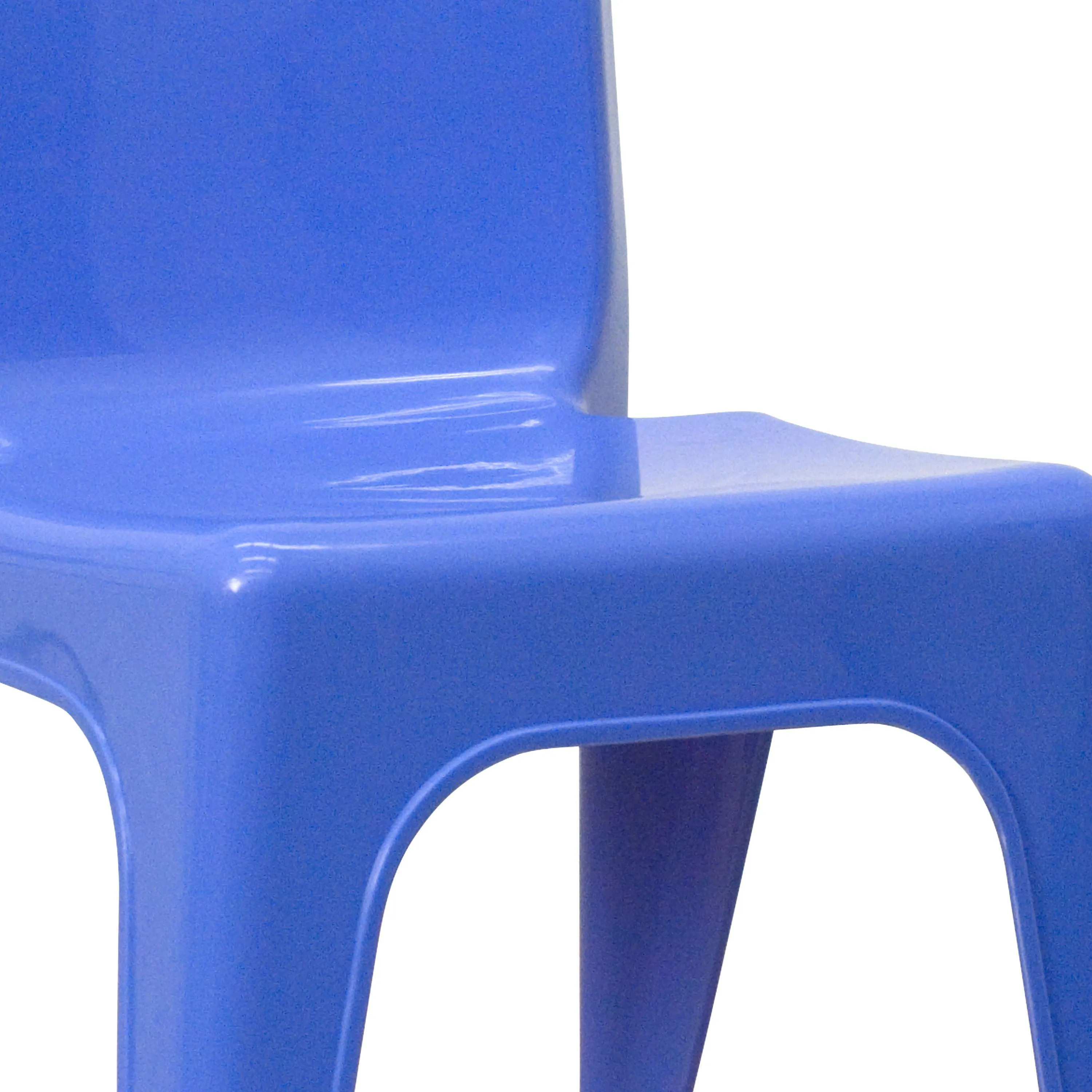 2 Pack Plastic Stackable School Chair with Carrying Handle and 11" Seat Height