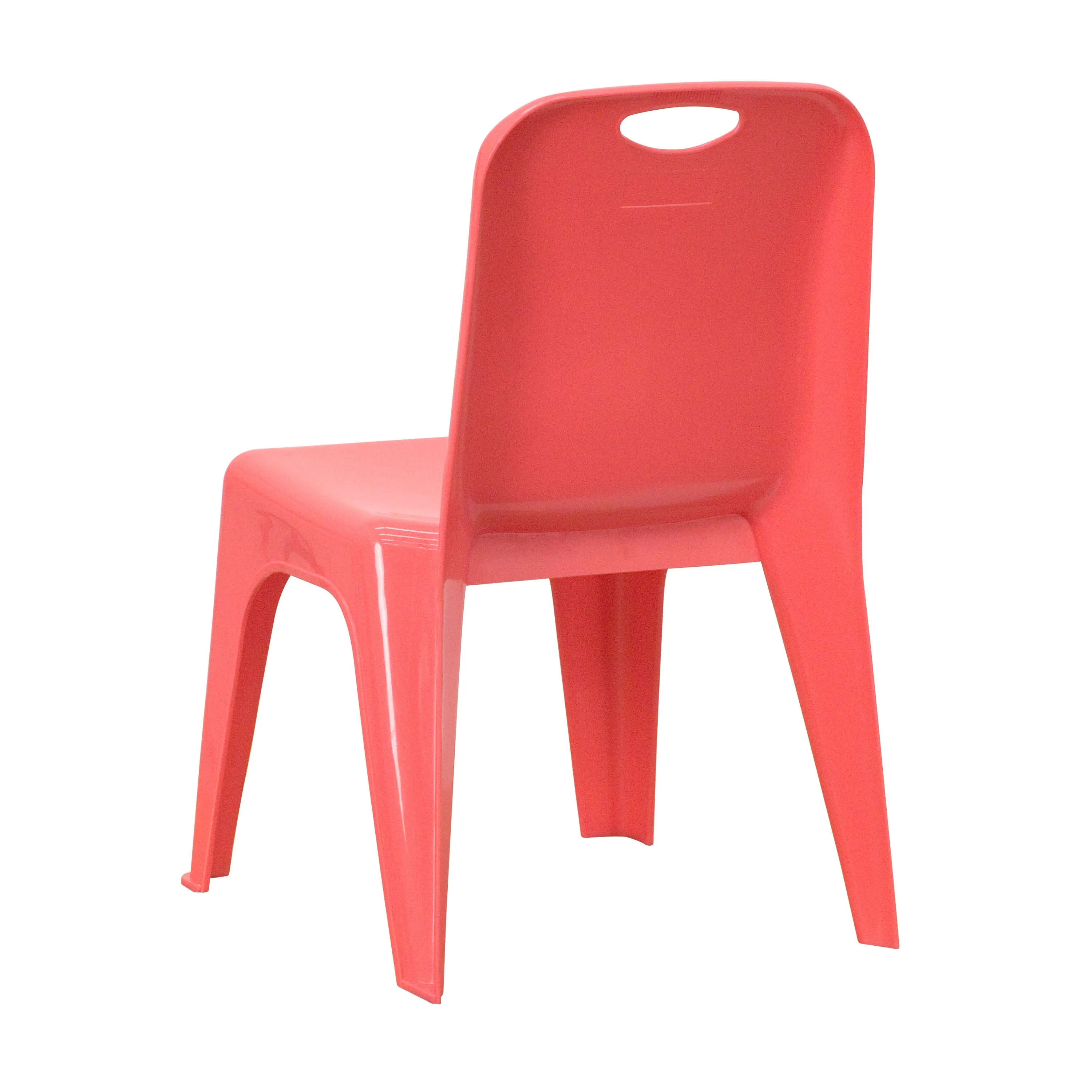 2 Pack Plastic Stackable School Chair with Carrying Handle and 11" Seat Height