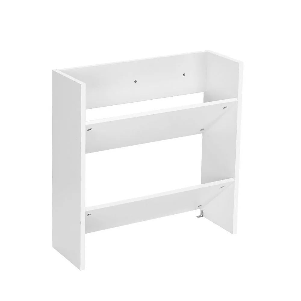 2-Tier Wall Mounted Shoe Racks for 24 Pairs - White, Artiss