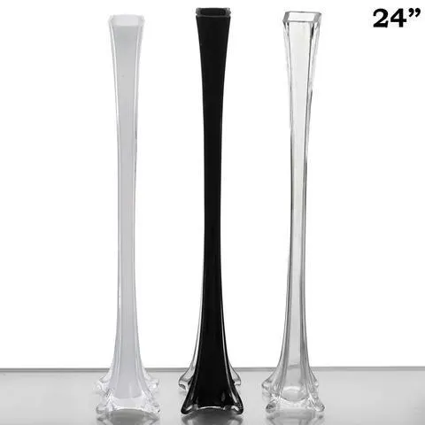 24" Black Eiffel Tower Vases-6pc (no more, in 12's only)