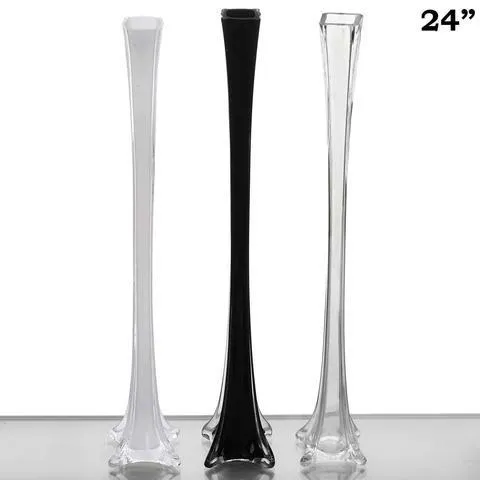 24" Clear Eiffel Tower Vases-12pc