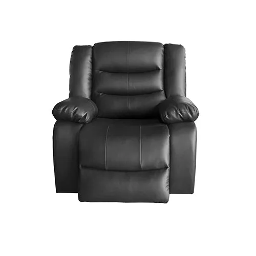 3 1 1 Seater Recliner Sofa In Faux Leather Lounge Couch in Black