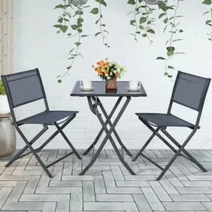 3 pcs Bistro Outdoor Folding Furniture Set