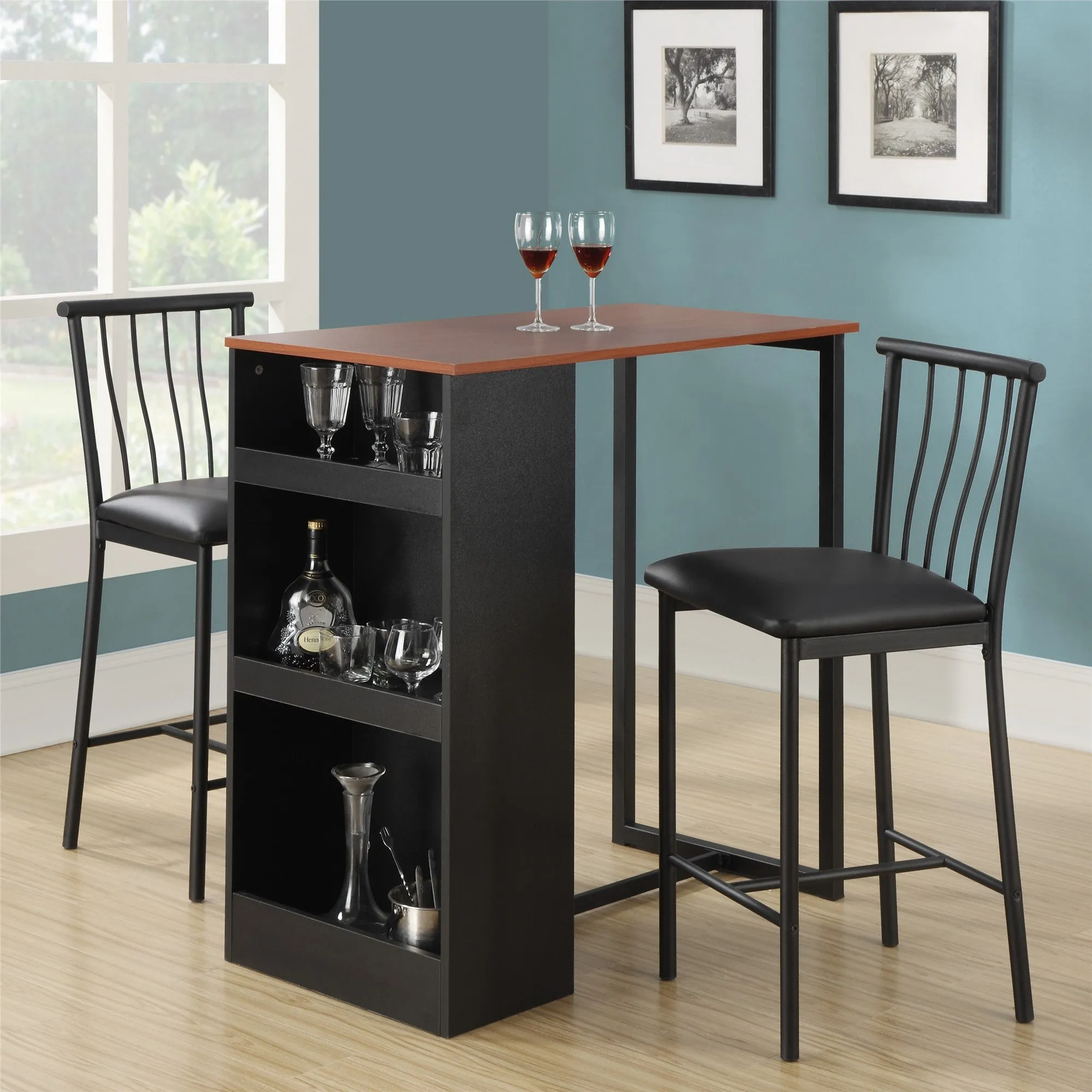 3-Piece Counter Height Bar Set with Chairs