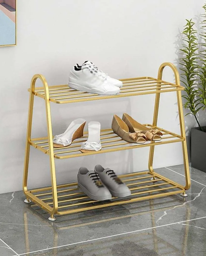 3-Tier Metal Shoe Rack | 24 x 10 x 20 inches