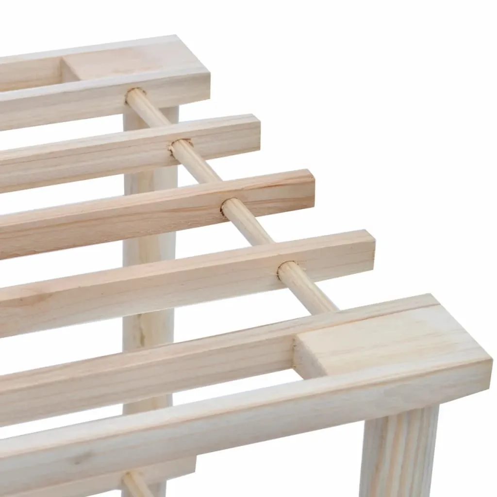 4-Tier Shoe Racks 2 pcs Solid Fir Wood