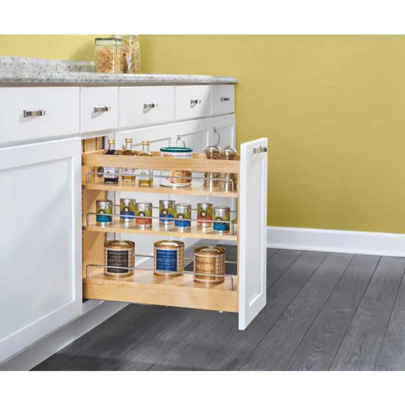 448 Series Natural Maple Base Pull-Out Organizer (8" x 21.66" x 25.5")