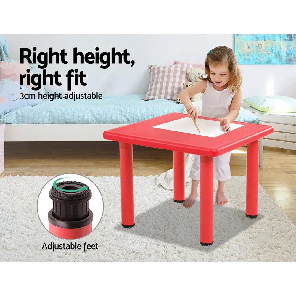 5 Piece Kids Table and Chair Set - Red