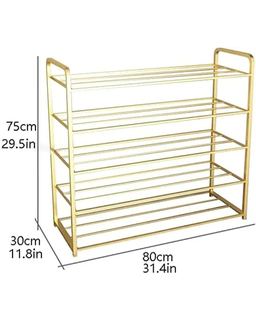 5-Tier Metal Shoe Rack | 32 x 12 x 30 inches