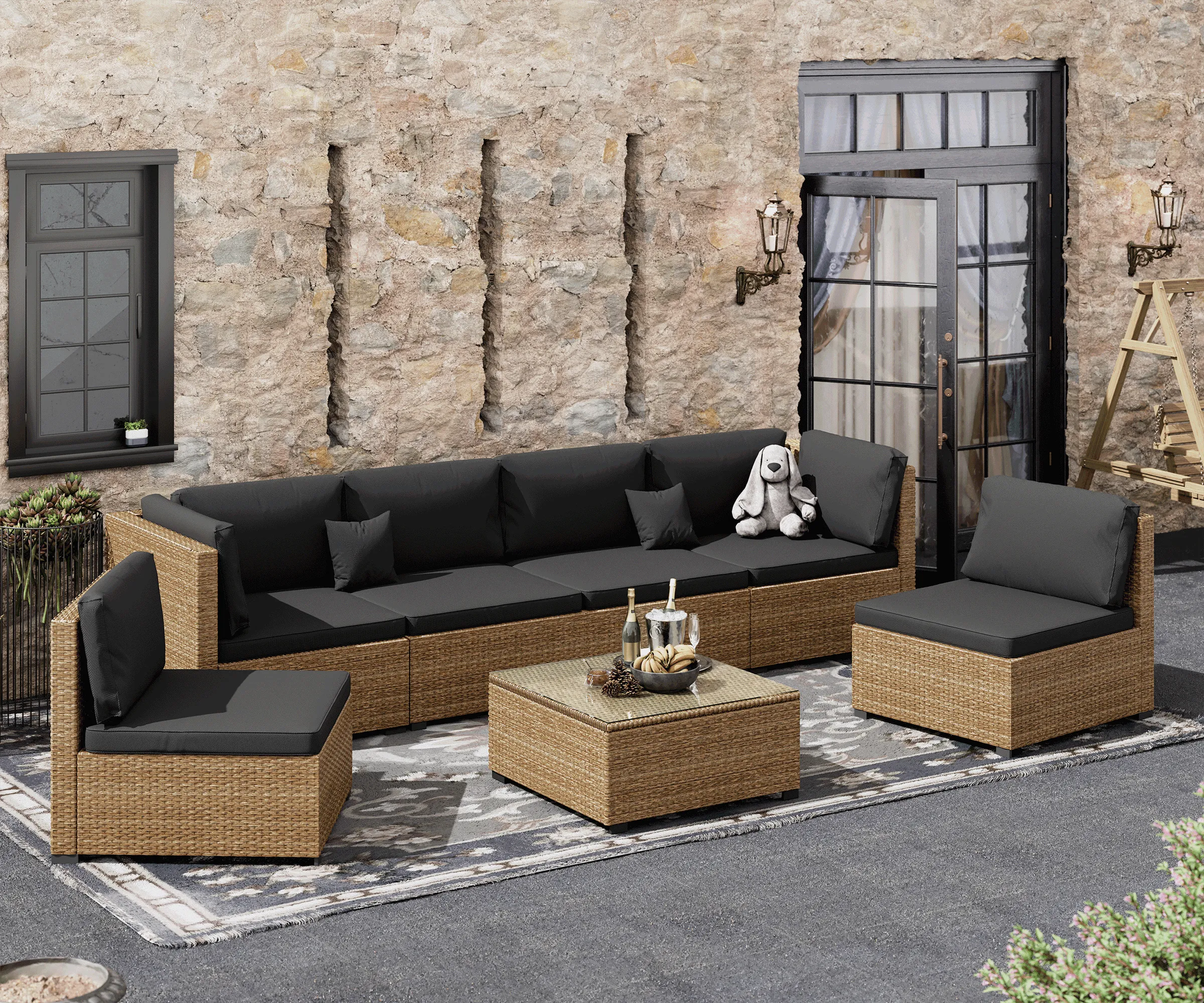 7 Pieces Patio Furniture Set