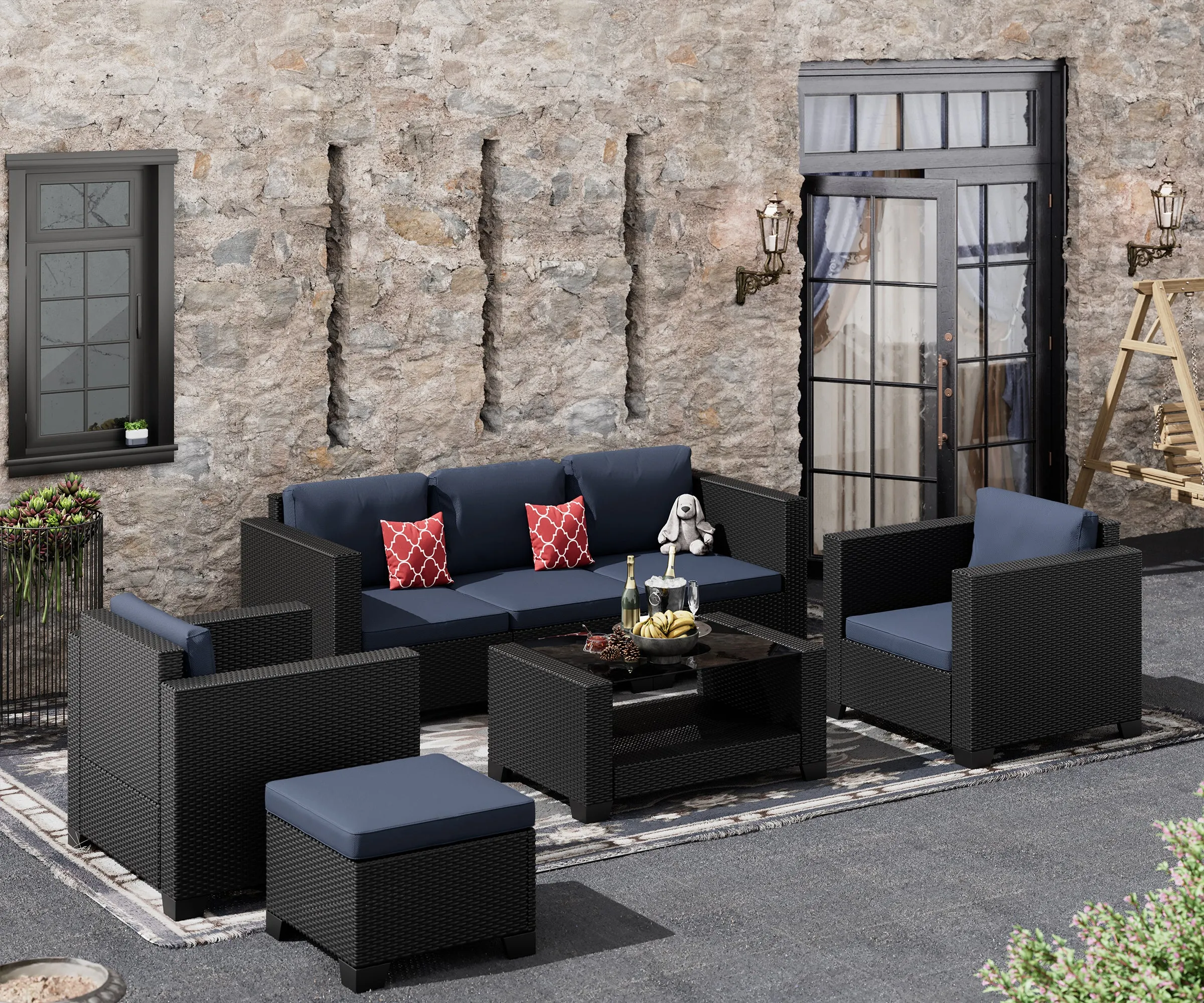 7 Pieces Patio Furniture Set