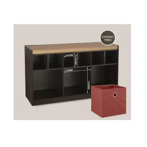 9-Section Cabinet with Seat