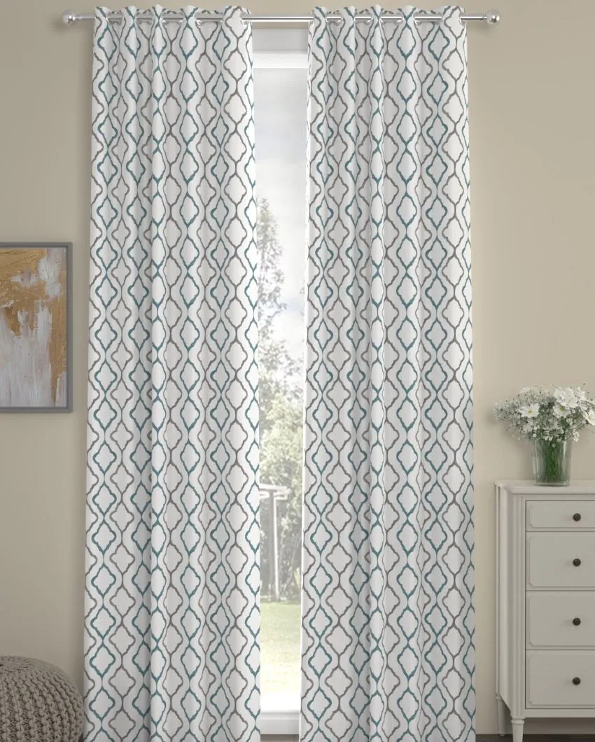 Abstract Polyester Curtains | Set Of 2 | Window, Door, Long Door | 5ft , 7ft , 9ft