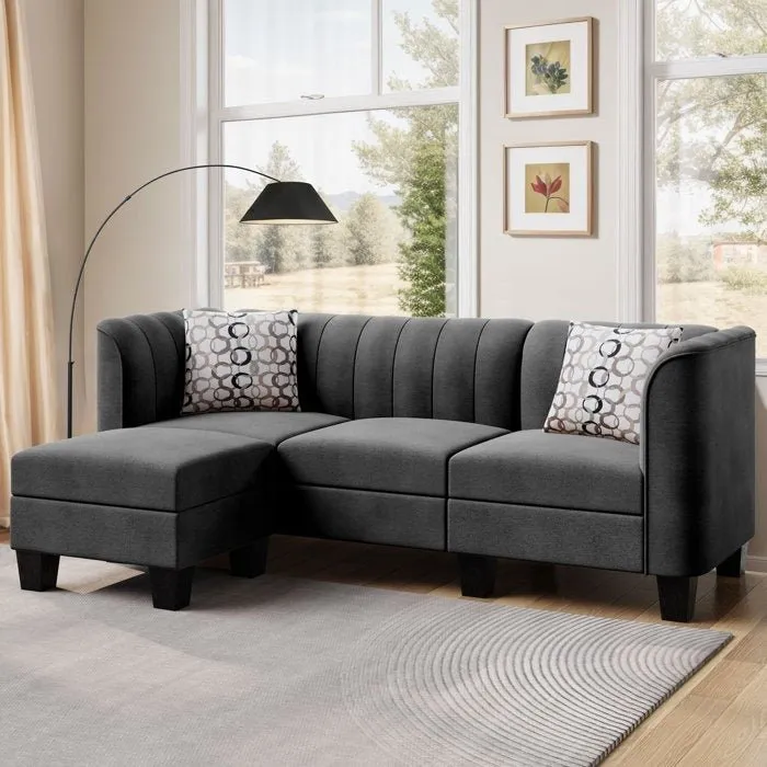 Alora Modular 4 Seater Fabric Sofa For Living Room