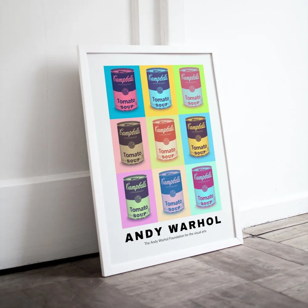 Andy Warhol Soup Poster PRINTABLE WALL ART, Andy Warhol Lithograph, Andy Warhol Print, Museum Poster, Vintage Food Poster, Pop Culture Wall Art Print