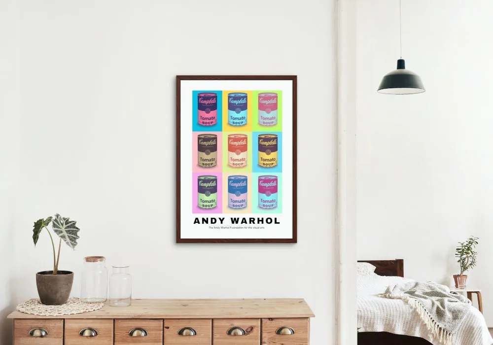 Andy Warhol Soup Poster PRINTABLE WALL ART, Andy Warhol Lithograph, Andy Warhol Print, Museum Poster, Vintage Food Poster, Pop Culture Wall Art Print