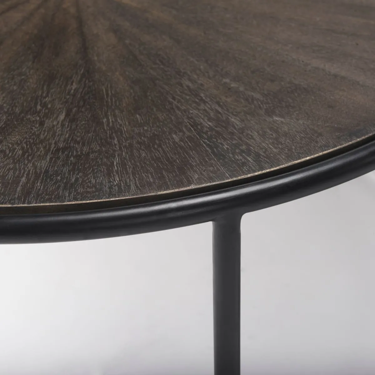 Arlo Coffee Tables Dark Brown Wood | Glass | Black Metal