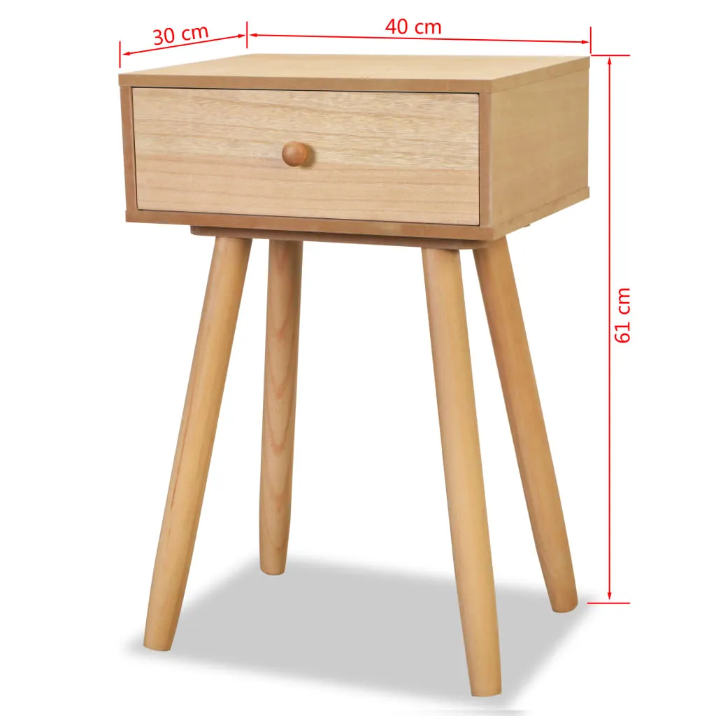 Bedside Tables 2 pcs Solid Pinewood 40x30x61 cm Brown