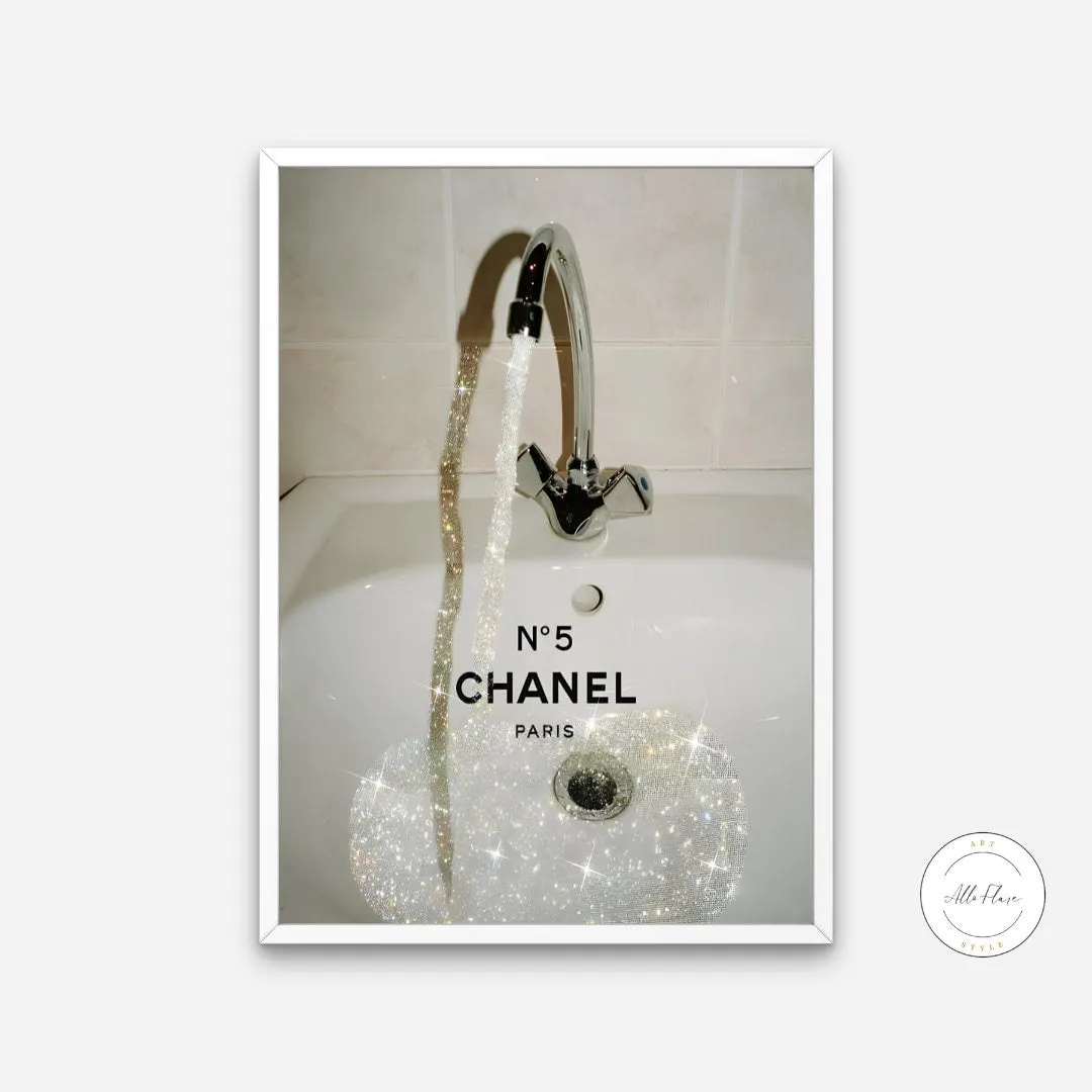 Beige Luxury Designer Sink PRINTABLE WALL ART, Hypebeast Fashion, Glam Wall Art, Luxury Aesthetic Wall Decor, Chic Decor, Scandi Bathroom Wallart