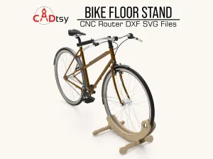 Bike Floor Stand / Bicycle Holder Rack DXF / SVG - CNC Router Cutting Files