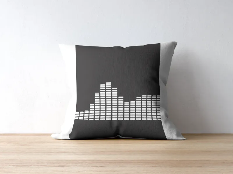 Black And White Waveform Print PRINTABLE ART, Alternative Wall Art, Audiowave, Gift For Music Lovers, Minimalist Wall Art, Black And White Print