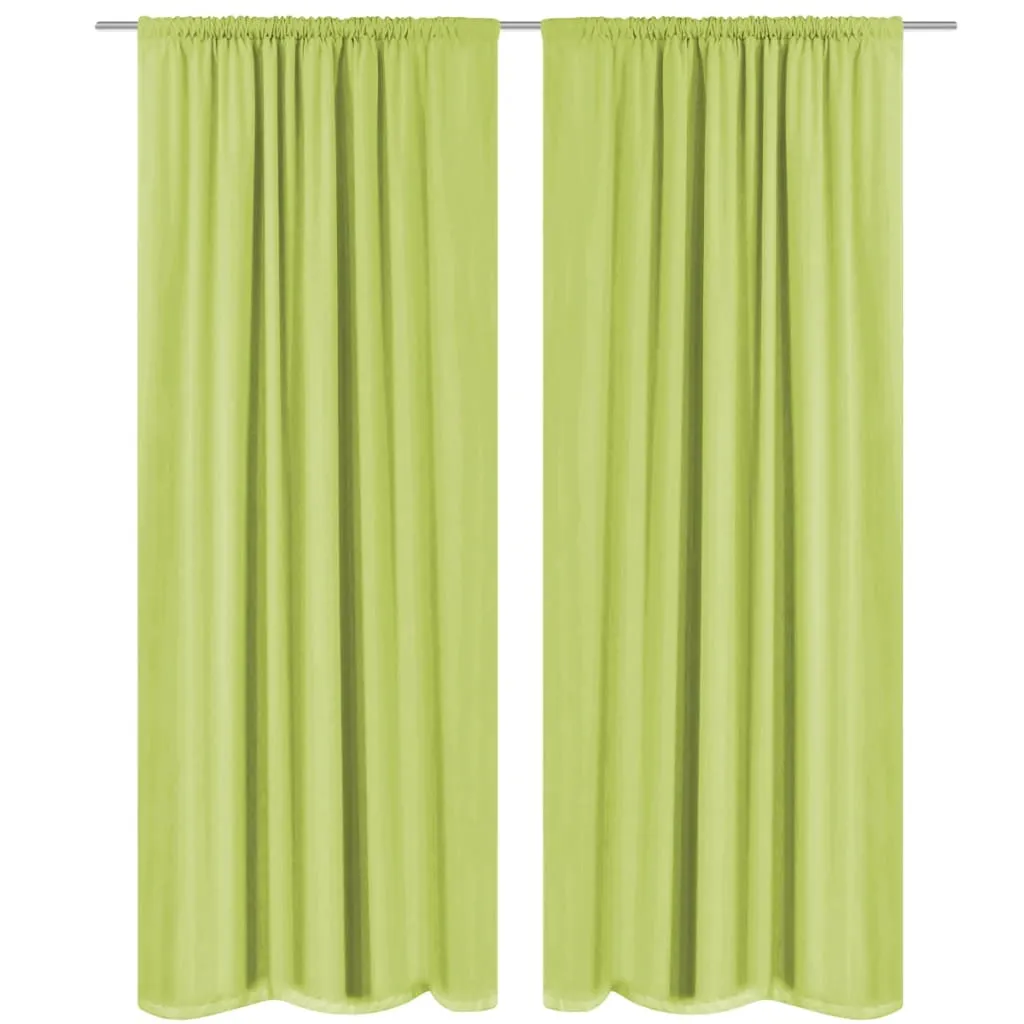 Blackout Curtains 2 pcs Double Layer 140x245 cm Green