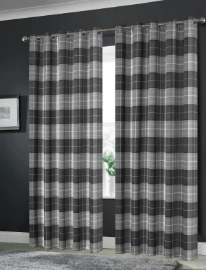 Blackout Thermal Curtains with Check and Marble Design Energy Saving Light Blocking Panels Multiple Sizes and Colours by OLIVIA ROCCO