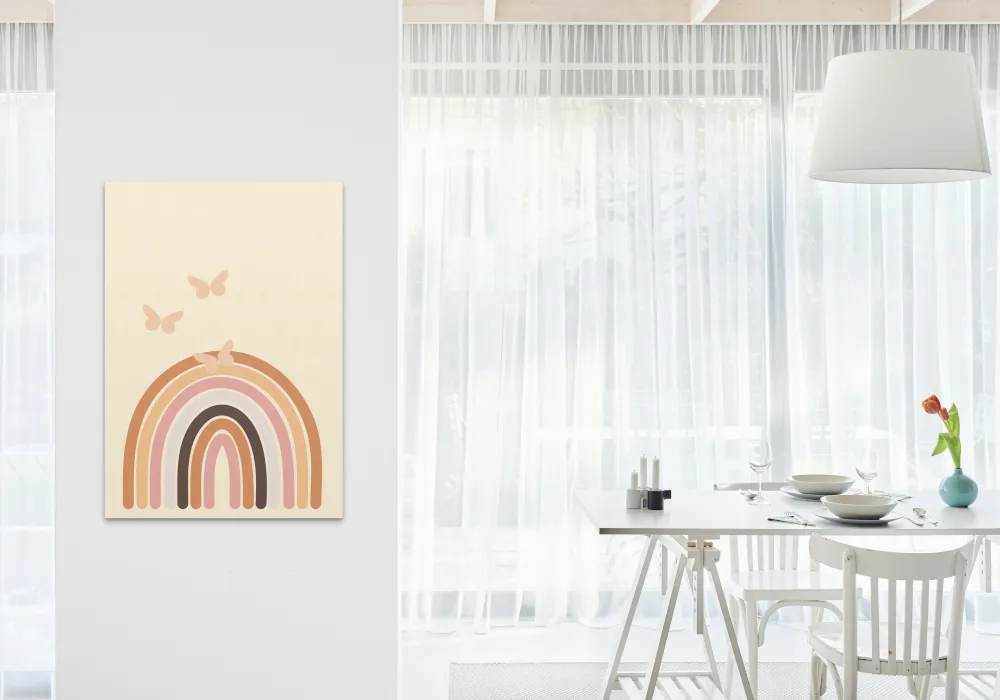 Boho Rainbow Wall Art INSTANT DOWNLOAD Art Print, Boho Décor, Butterflies, Neutral Wall Art, Boho Rainbow Wall Art