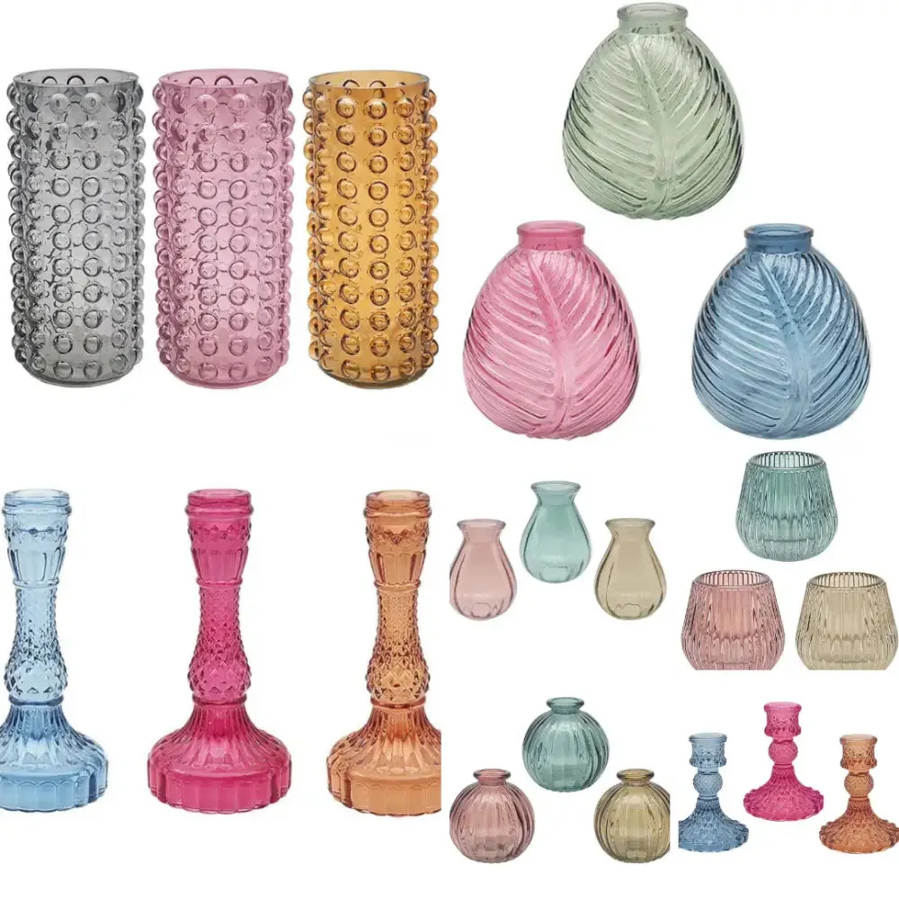 Bright Glass Range - Including Vases, Candle Sticks, Tealight Holders and more