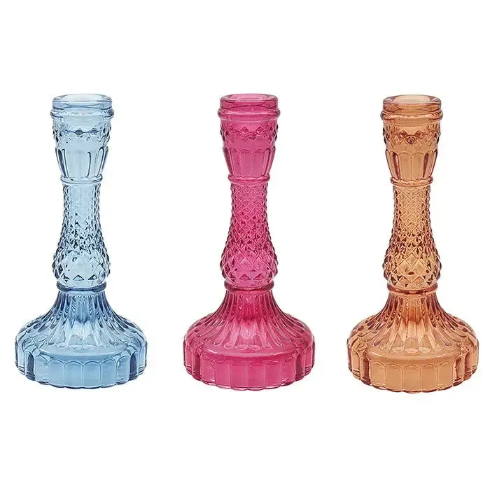 Bright Glass Range - Including Vases, Candle Sticks, Tealight Holders and more