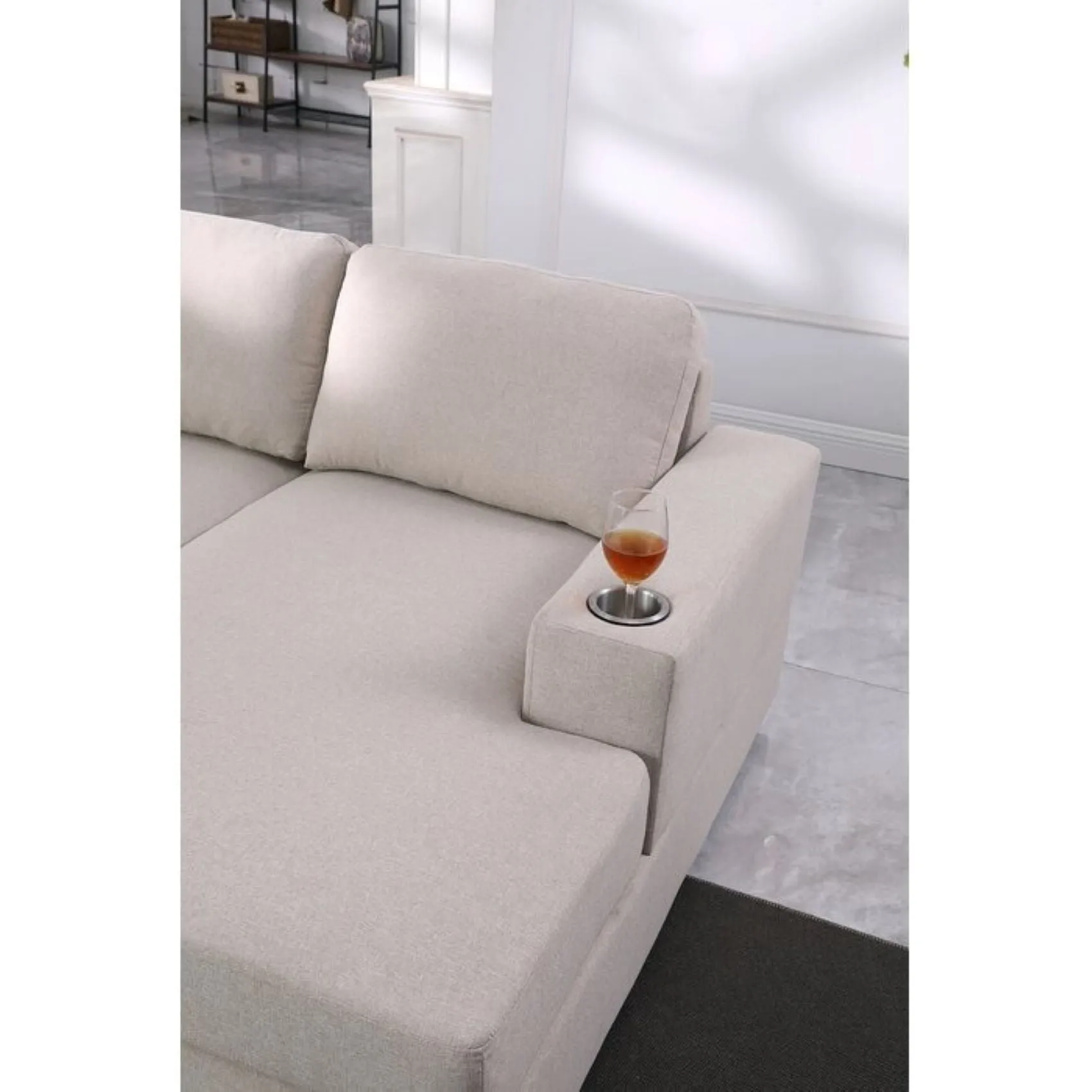 Cirina 8 Seater U Shape Fabric Sofa For Living Room| Bedroom | Office