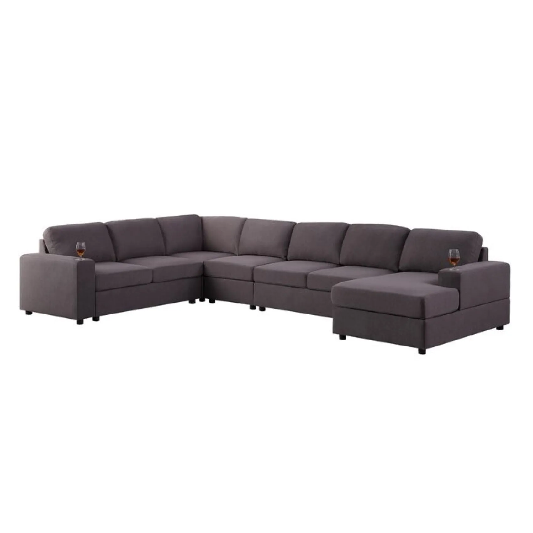 Cirina 8 Seater U Shape Fabric Sofa For Living Room| Bedroom | Office