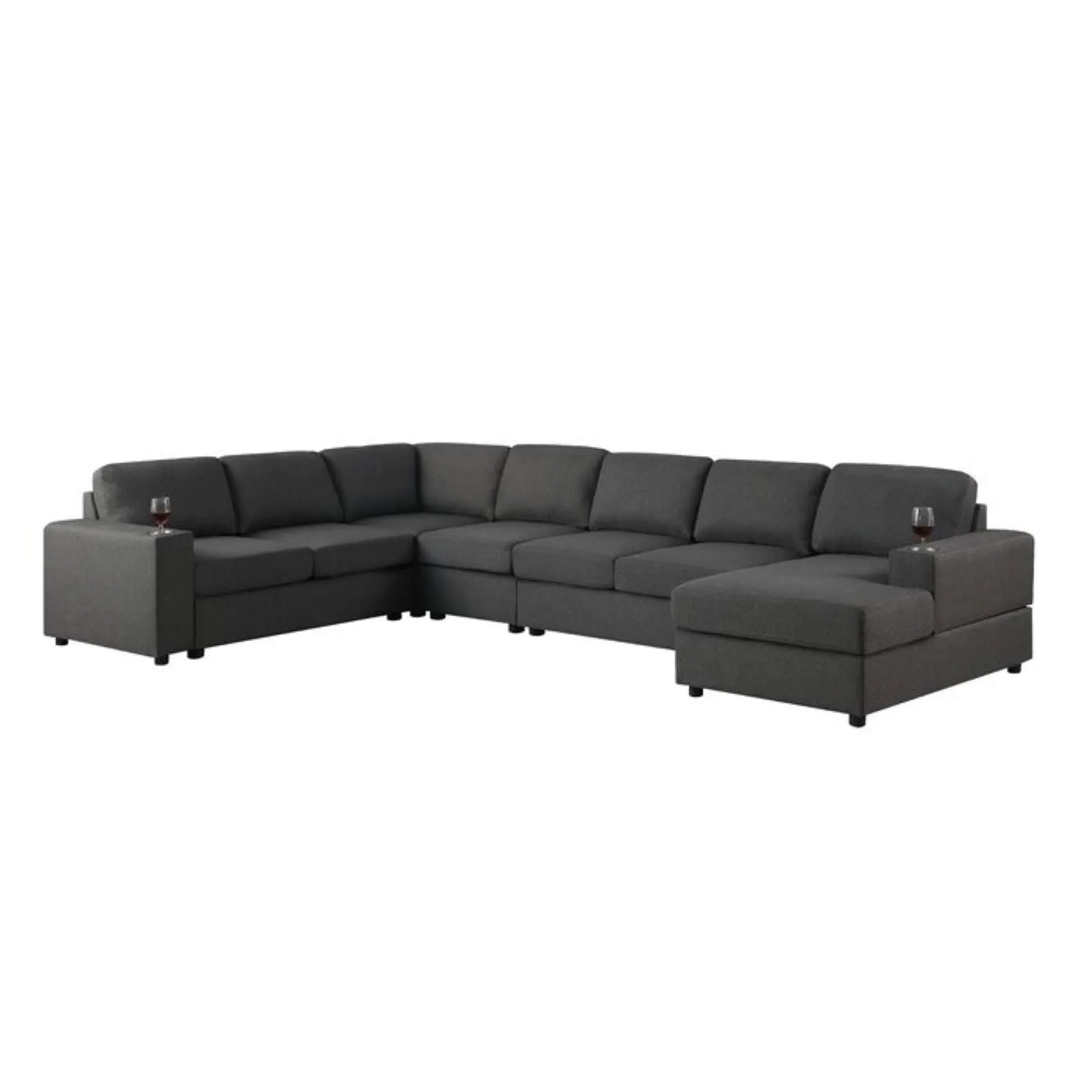 Cirina 8 Seater U Shape Fabric Sofa For Living Room| Bedroom | Office