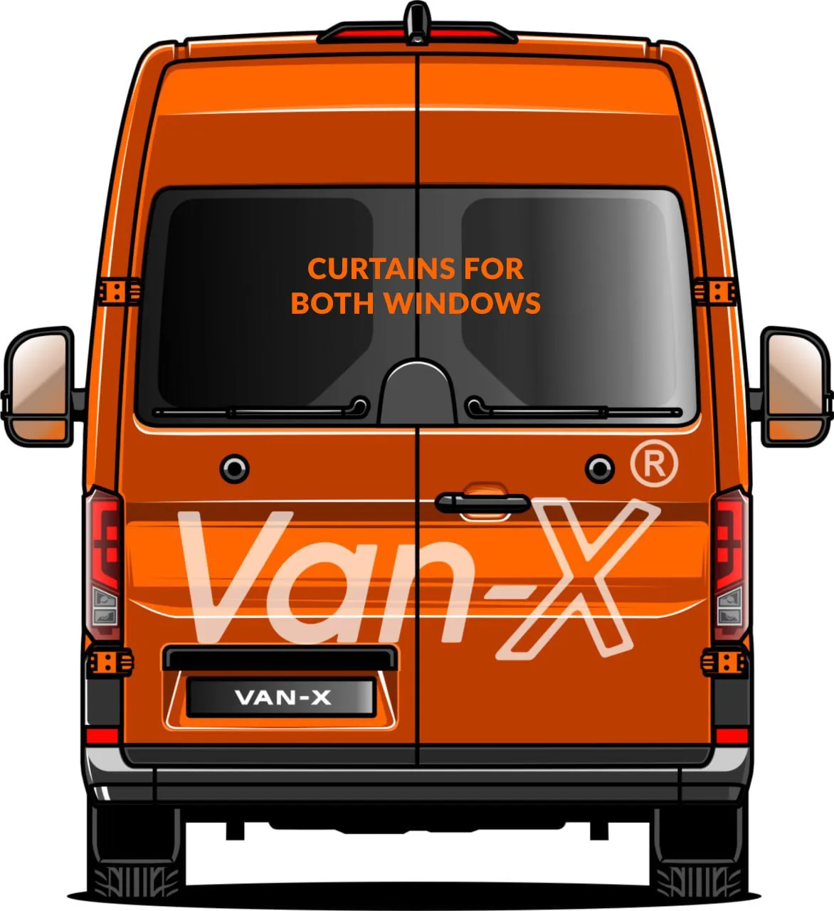 Citroen Relay Premuim Window Curtains - Black/Blue - CREATE YOUR OWN BUNDLE! Van-X