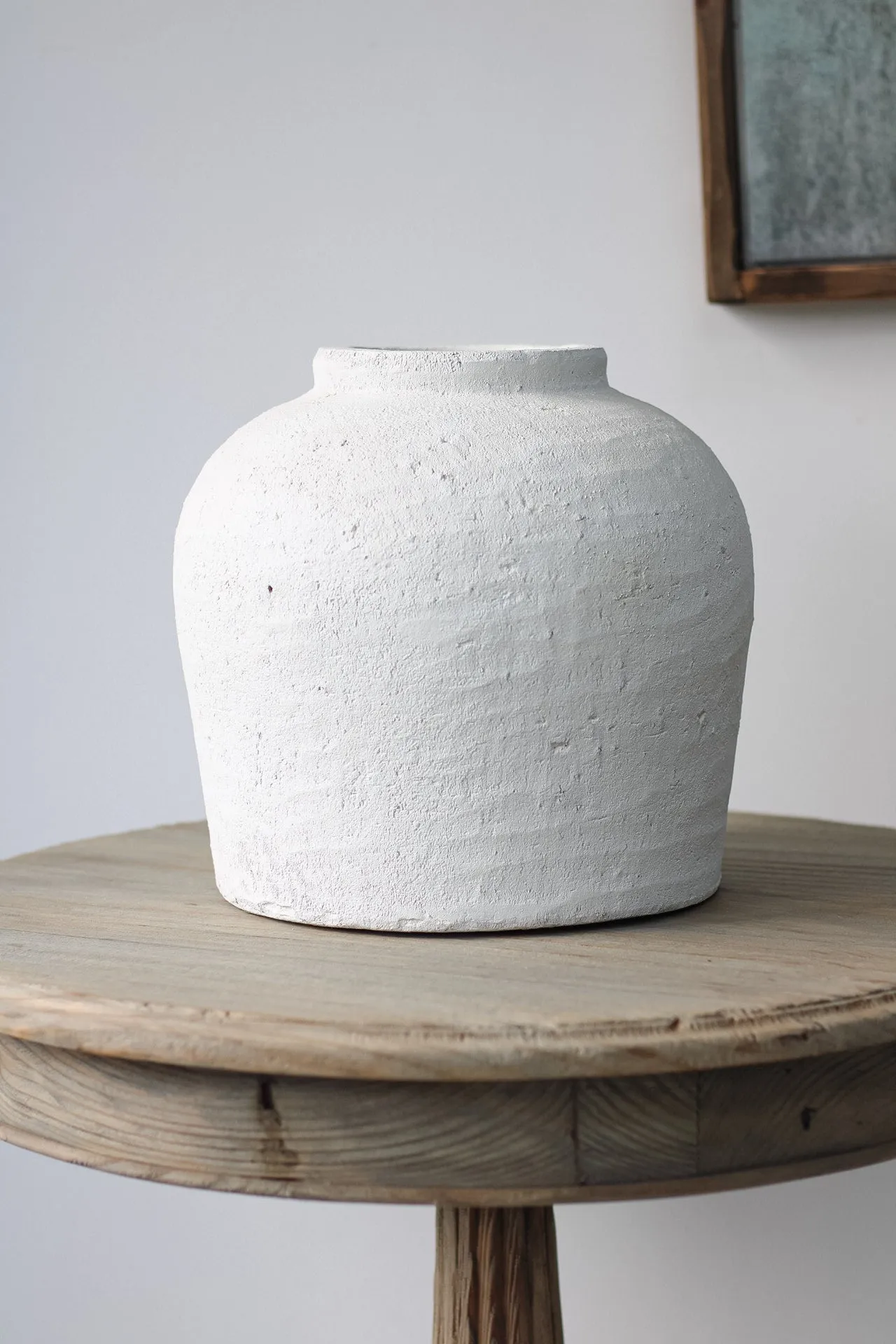 Claremont Aged Matt White Rustic Vase