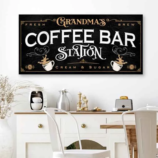 Coffee Bar Station - Coffee Art Decor