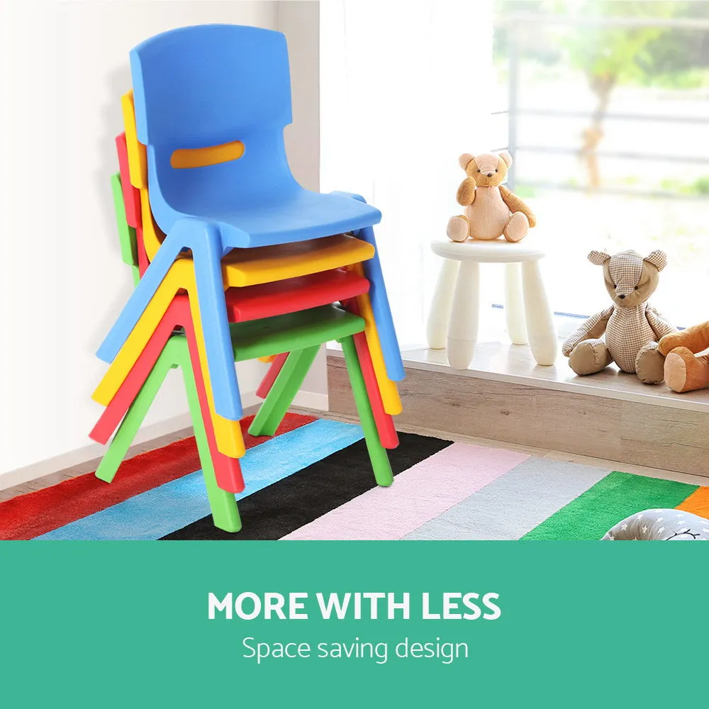 Colorful Stackable HDPE Kids Chairs Set, 50KG, Keezi