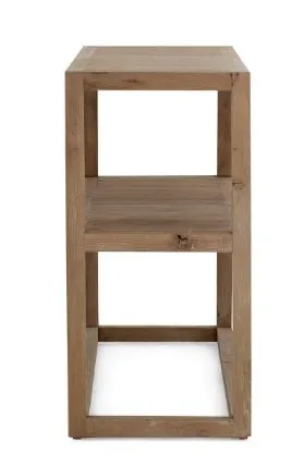 Console Table Dawson 2 Shelves Weathered Oak