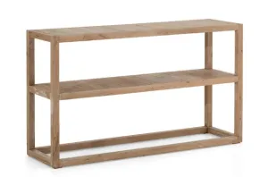 Console Table Dawson 2 Shelves Weathered Oak