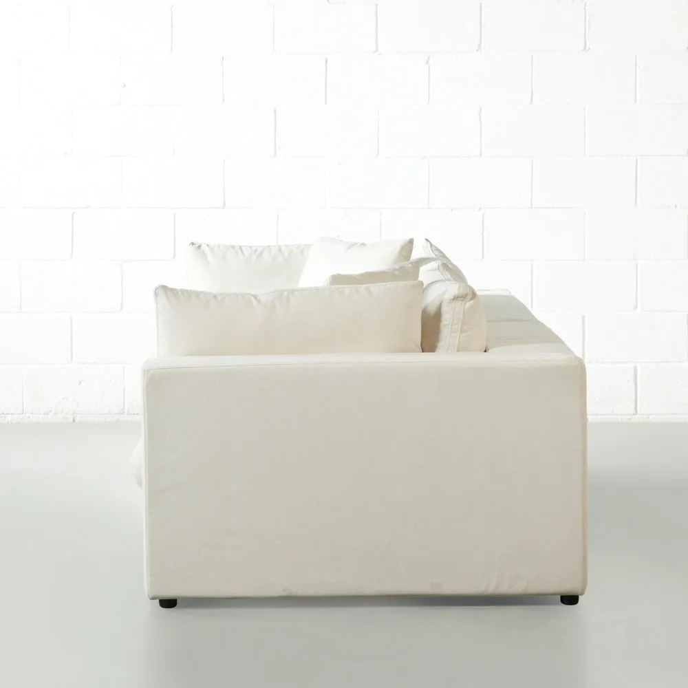 COSMIC - Cream Modular Loveseat (2 piece)