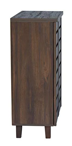 DeckUp Muvo 2-Door Engineered Wood Shoe Rack (Walnut, Matte Finish)