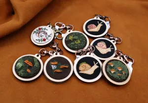 Embroidered Keychains by Teresa Dunlap