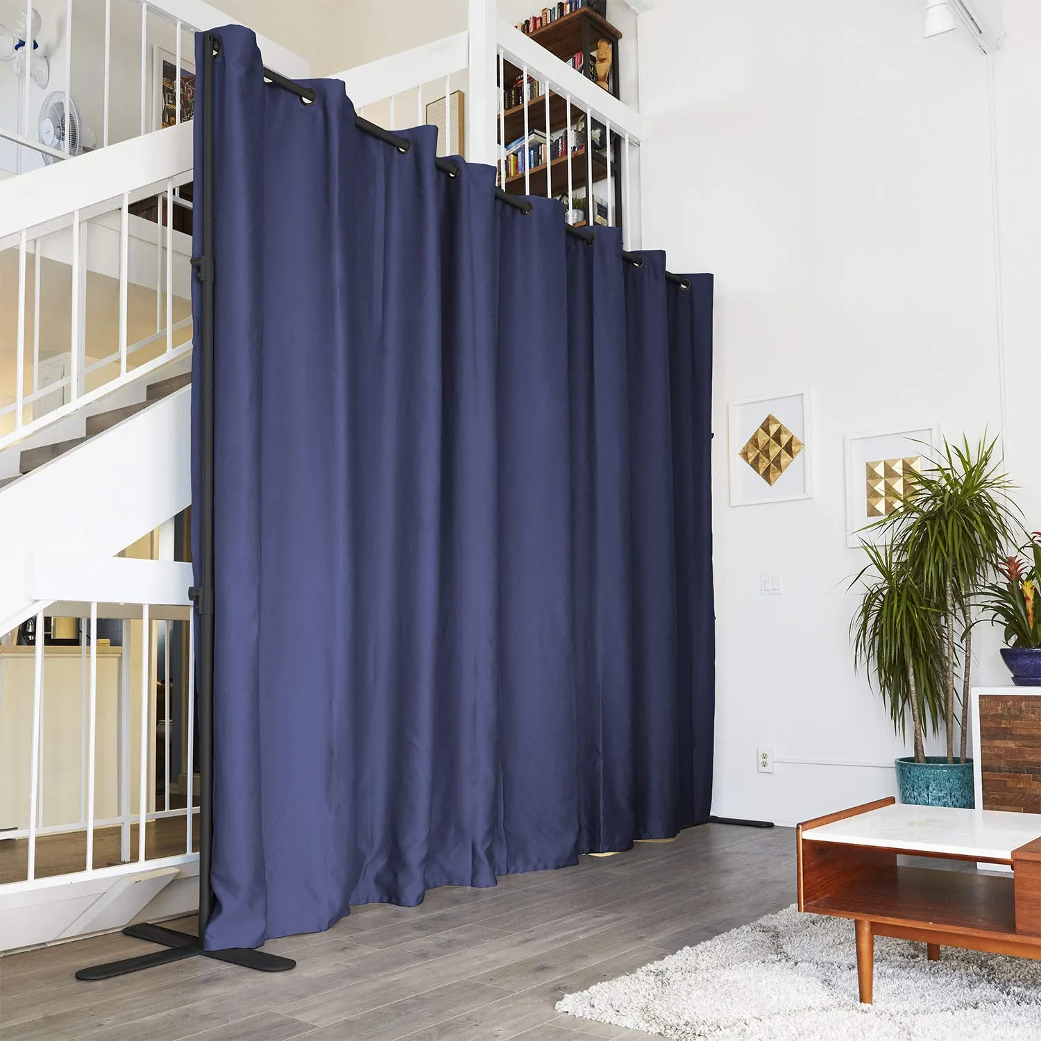 End2End Room Divider Kit - Medium A, 8ft Tall x 7ft 6in - 12ft Wide, Midnight Black (Room