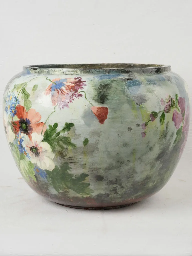 Rare Large 17-Inch Late 19th Century Impressionist Montigny-sur-Loing Planter