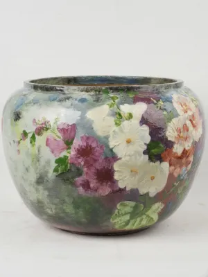 Rare Large 17-Inch Late 19th Century Impressionist Montigny-sur-Loing Planter