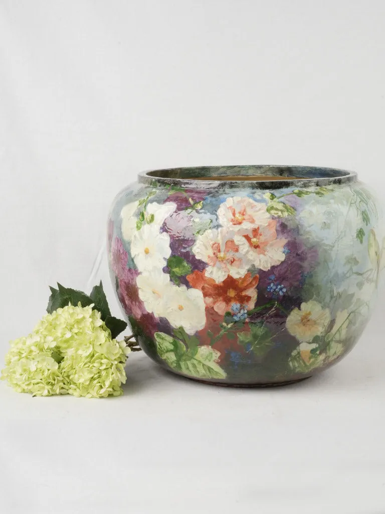 Rare Large 17-Inch Late 19th Century Impressionist Montigny-sur-Loing Planter