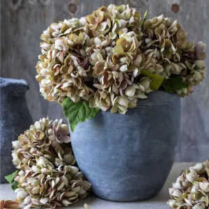 Faux Hydrangea Stem in "Dusk"