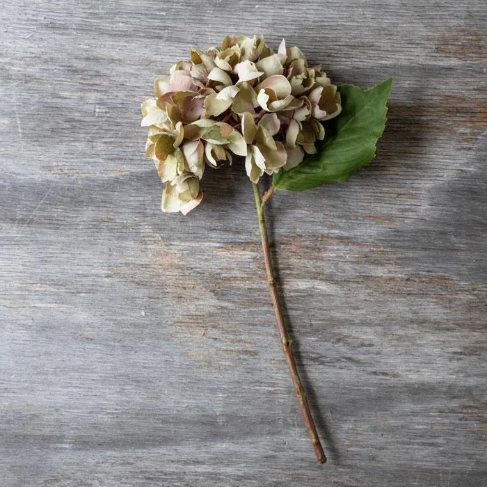 Faux Hydrangea Stem in "Dusk"