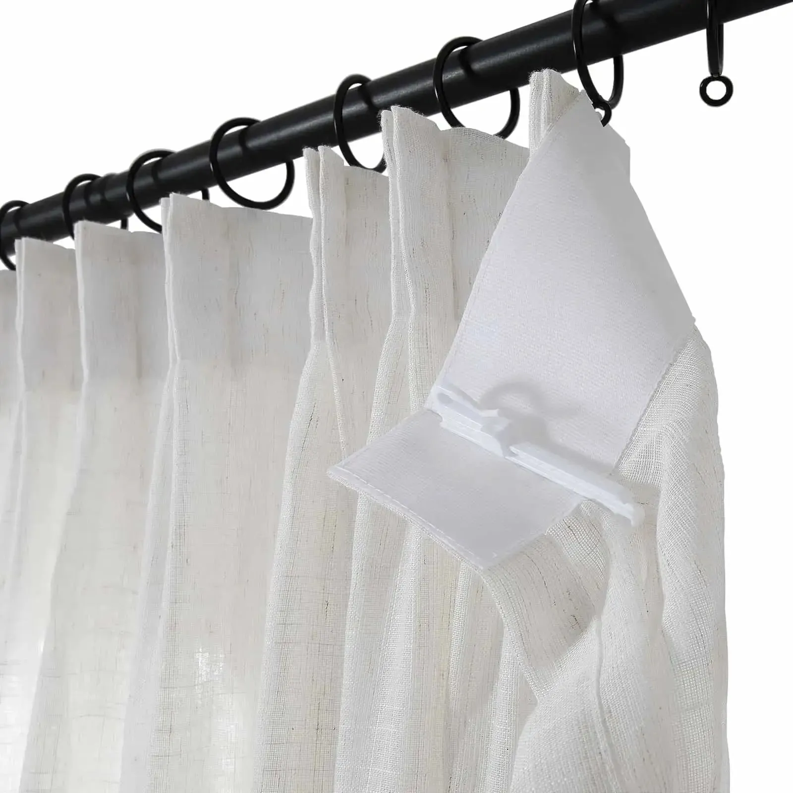 Flynn Airy Lightweight Sheer Curtain Pleated